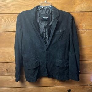 Infinity London MENS BLAZER SUEDE JACKET SOFT ITALIAN LEATHER COAT pockets Event